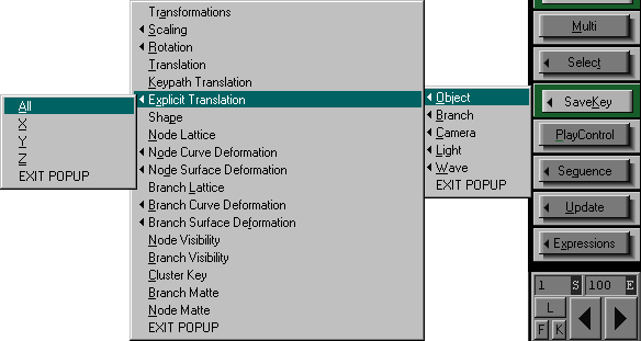 Save keyframe menu cell