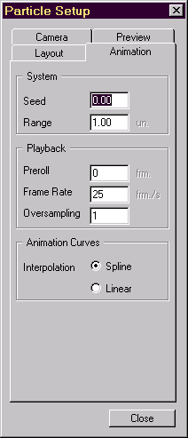 Animation parameters