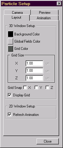 Layout parameters