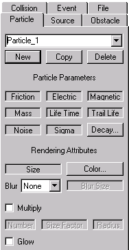 Particle parameters